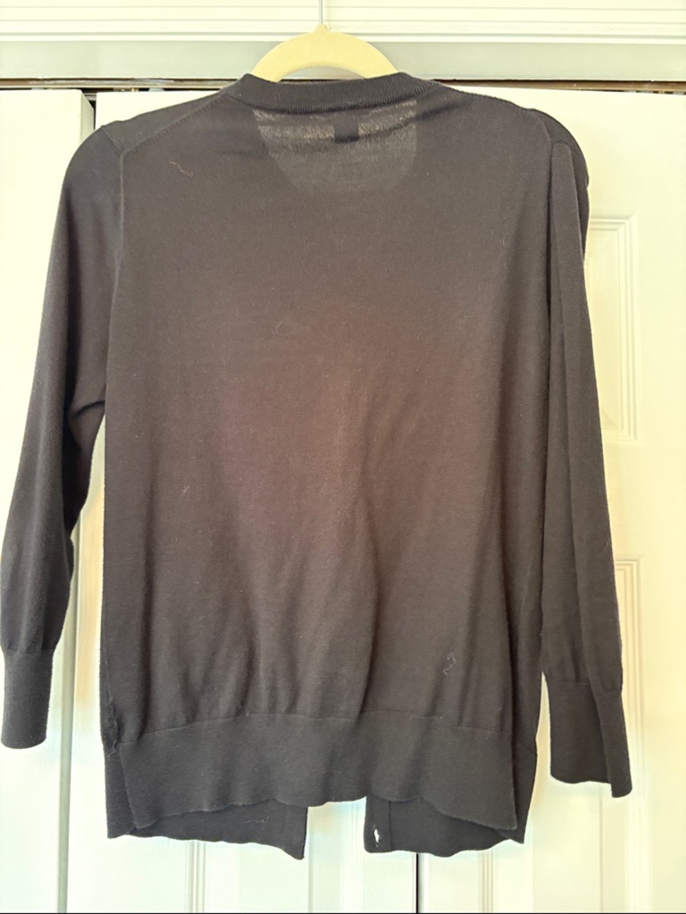 J. Crew Black Button-Front Crewneck Cardigan - Picture 6 of 6